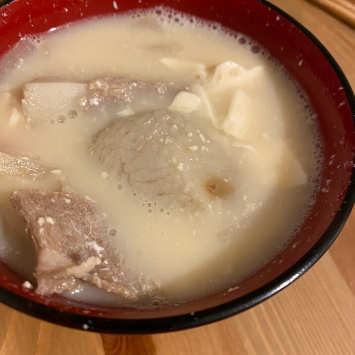 無調整豆乳で豆乳鍋